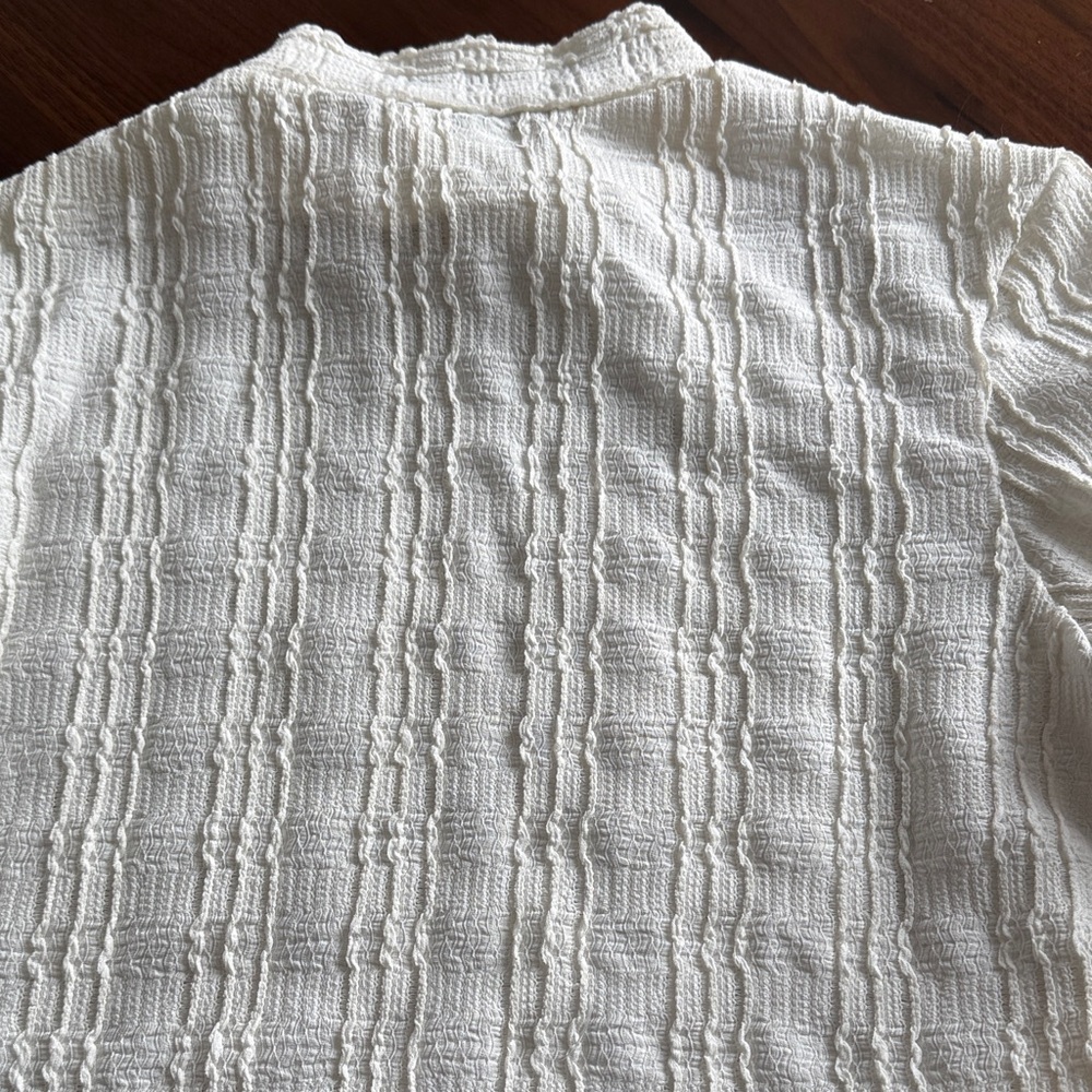 Max Studio londo - Ivory Textured Blouse - large women - Picture 6 of 7